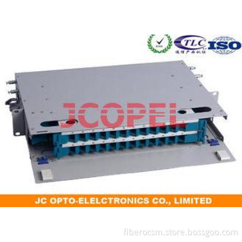 CATV CCTV Fiber Optical Distribution Frame Black Patch Pane